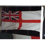 White Ensign - an original vintage Royal Navy White Ensign,