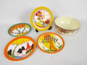 Four limited edition Wedgwood Living Landscapes Of Clarice Cliff cabinet plates to include