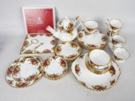 Royal Albert - A collection of tea wares in the Old Country Roses pattern, approximately 38 pieces.