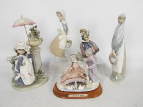 A collection of Lladro and similar figures to include Glorious Spring, # 5284,