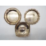 Two hallmarked silver pin dishes,