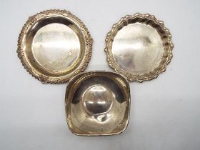 Two hallmarked silver pin dishes,