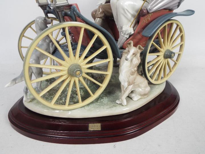 Lladro - A very large, limited edition porcelain group depicting a couple in an early motor vehicle, - Image 3 of 25