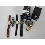 A collection of wrist watches to include Casio Wave Captor, Oris,