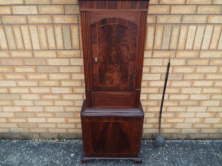 An early 19th century 8-day mahogany cased longcase clock, the case with ¾ length door, - Image 2 of 8