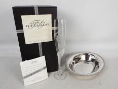 A boxed, limited edition, Dartington Crystal, The Gallery collection Celebration Flute,