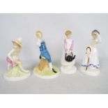 Four Royal Doulton Nursery Rhymes Collection figures comprising Little Boy Blue, Little Bo-Peep,