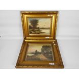 Two early 20th century oil paintings, landscape scenes, signed by the artist L Smith and dated 1907,