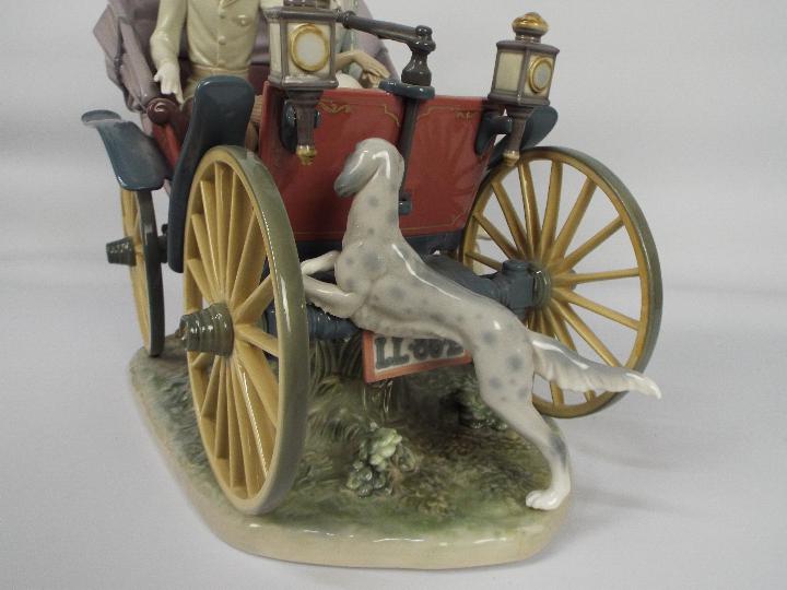 Lladro - A very large, limited edition porcelain group depicting a couple in an early motor vehicle, - Image 16 of 25
