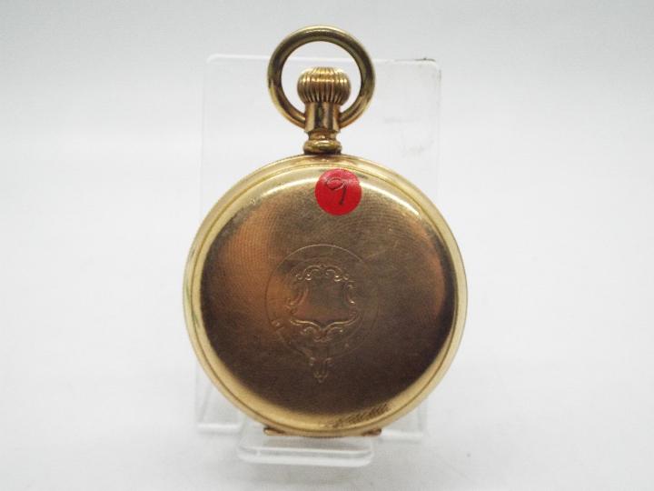 A gold plated, full hunter pocket watch. - Image 2 of 5