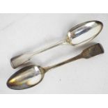 A pair of Victorian tablespoons, London assay 1838, sponsors mark for Samuel Hayne & Dudley Cater,