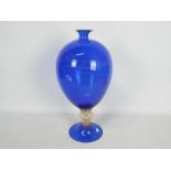 A large Murano glass vase of urn form with aventurine stem, approximately 44 cm (h).