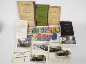 Railwayana - A collection vintage items to include handbooks, instruction books, rule books,