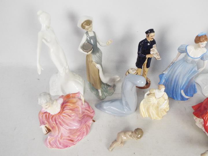 A collection of various ceramic figures to include Coalport, Lladro, Nao, Royal Doulton, - Image 2 of 3