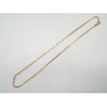 A 9ct yellow gold necklace, 44 cm length, approximately 4.