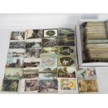 Deltiology - In excess of 600 largely earlier period UK cards with some subjects including comic.