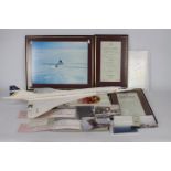 Concorde Interest - A large kit built model of Concorde, approximately 87 cm (l),