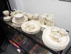 A large quantity of Royal Doulton Thistledown pattern table wares, approximately 107 pieces.