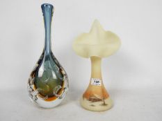 A Fenton Glass (US custard glass) Jack-in-the-Pulpit JIP vase,