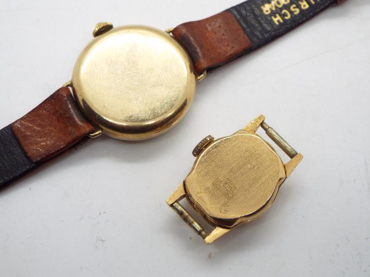 A lady's yellow metal watch case, stamped 18k / 750 (1. - Image 2 of 3