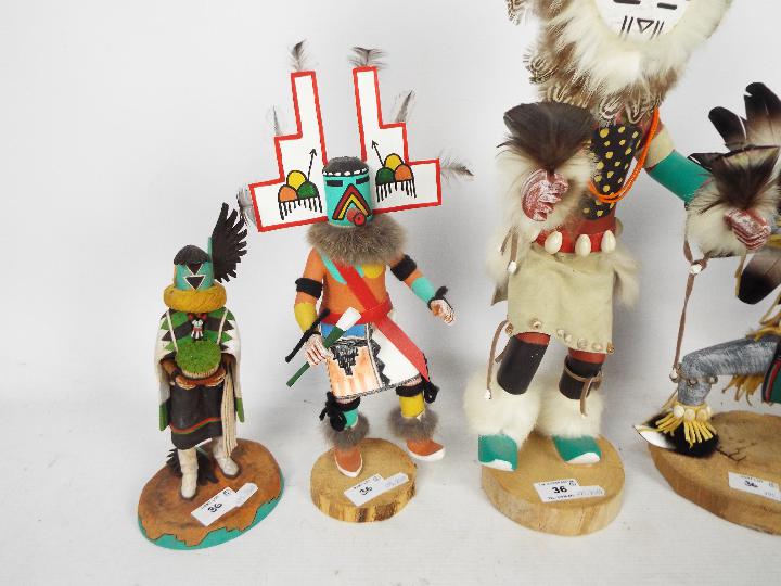 Ethnographica - Five native American Katsina figures to include Sun Face, Eagle Dancer, - Image 2 of 4