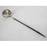 A silver toddy ladle, 35 cm (l) Condition Report: Generally good condition,