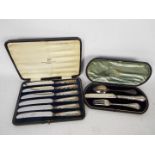 A Victorian silver, three piece christening set contained in fitted case,