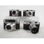 Photography - Lot to include a Braun Paxette, Paxette Super II BL, Pax M3 and a Voigtlander Vito B.