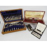 A canteen of cutlery comprising 54 pieces, six place setting, cased,