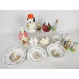 Five Royal Albert / Beswick Peter Rabbit figures and a quantity of other ceramics comprising