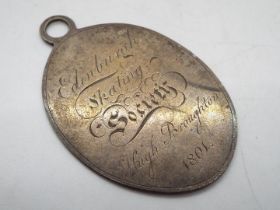 Scottish Silver / Sporting Interest - A George III silver member's badge for The Edinburgh Skating