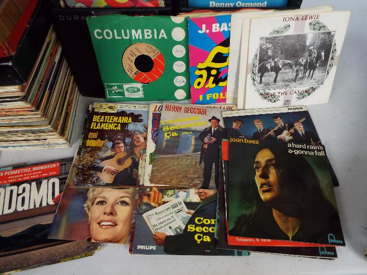 Three cases of vinyl records, 12" and 7", to include The Beatles, Duran Duran, Jona Lewie, - Image 8 of 12