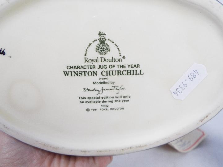 Royal Doulton - A 1992 Winston Churchill character jug of the year with certificate and two Royal - Image 7 of 10