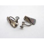 Georg Jensen - A pair of sterling silver earrings with screw fittings,