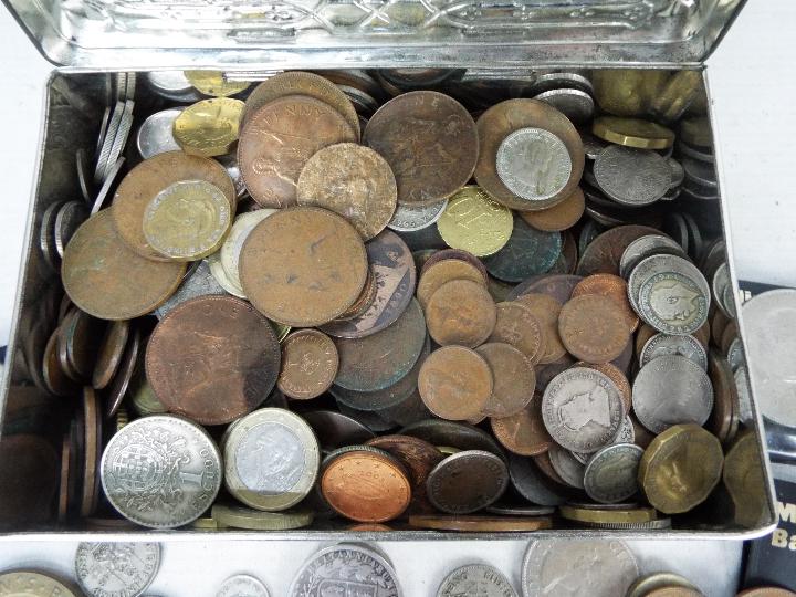 A collection of coins, Victorian and later, predominantly UK, some with silver content. - Image 2 of 5