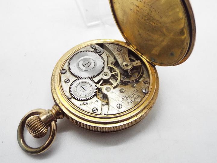 A gold plated, full hunter pocket watch. - Image 4 of 5