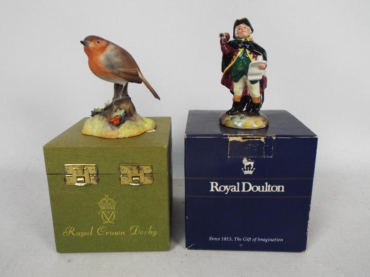 A Royal Crown Derby bird study, Robin,