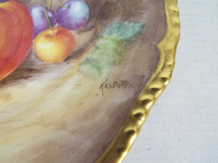 A Royal Worcester fruit decorated plate by Alan Telford, - Image 3 of 6