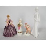 Royal Worcester - Three Freda Doughty designed figures comprising First Dance,