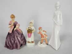 Royal Worcester - Three Freda Doughty designed figures comprising First Dance,