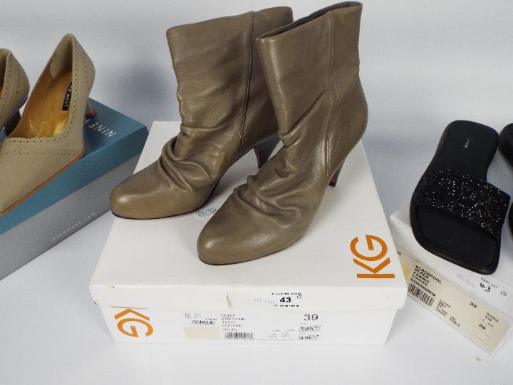 Three pairs of lady's footwear to include Kurt Geiger leather boots, size 39, - Image 2 of 9
