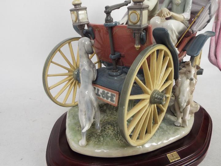Lladro - A very large, limited edition porcelain group depicting a couple in an early motor vehicle, - Image 4 of 25