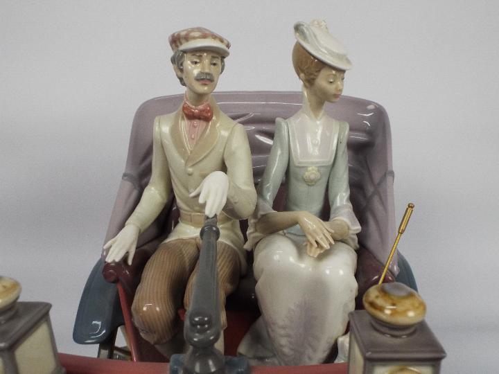 Lladro - A very large, limited edition porcelain group depicting a couple in an early motor vehicle, - Image 20 of 25