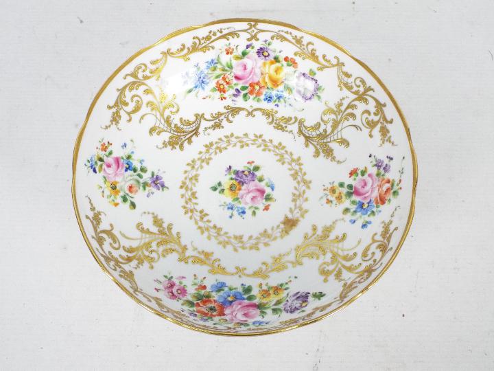 Le Tallec - French porcelain bowl with floral decoration and gilt highlights, - Image 2 of 5