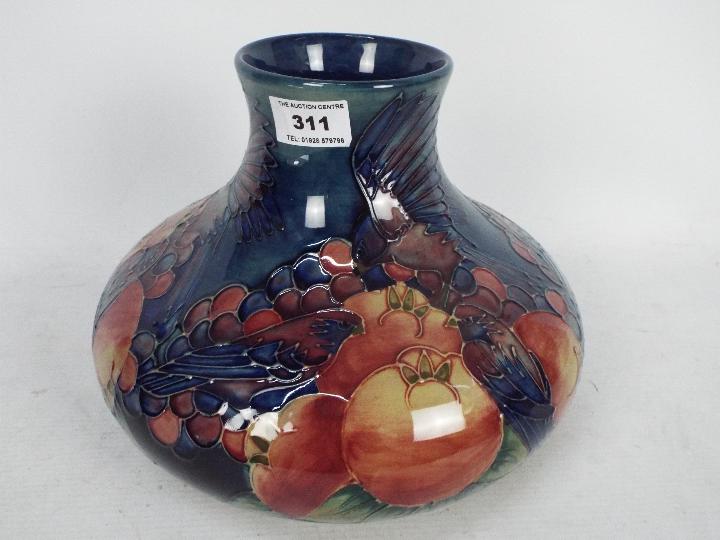 Moorcroft Pottery- a large squat baluster vase tubelined and hand painted in the pomegranate - Image 2 of 7