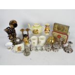 Lot to include plated ware, ceramics, vintage dial telephone and similar.