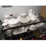 A collection of dinner and tea wares to