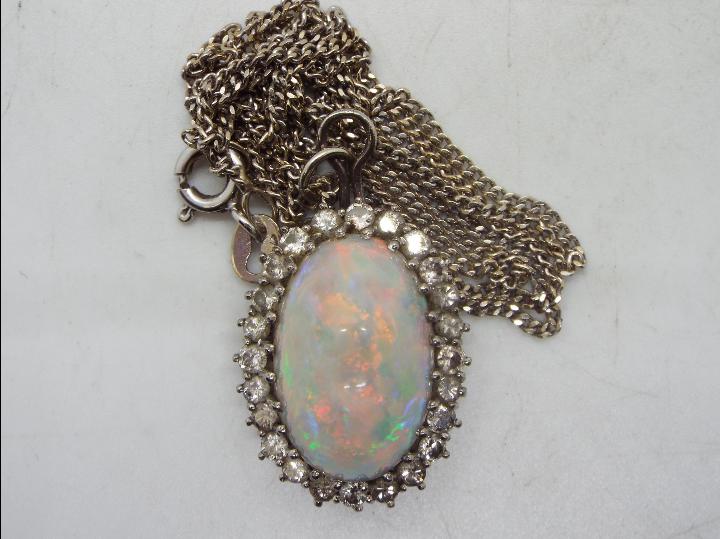 18ct gold - A white metal, opal and diam - Image 8 of 9