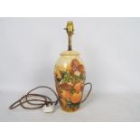 Moorcroft Pottery- a large table lamp tu