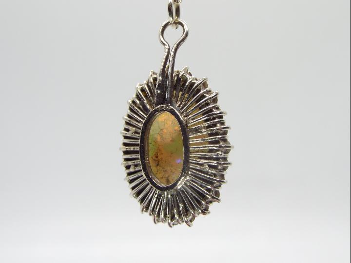 18ct gold - A white metal, opal and diam - Image 3 of 9